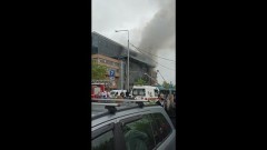Тушение пожара в "Гранд Сетунь Плазе" сняли на видео