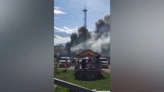 В Кирове на электростанции вспыхнул пожар: видео