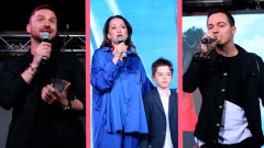 Дибров, Согдиана, Кабо показались на сцене с детьми: видео