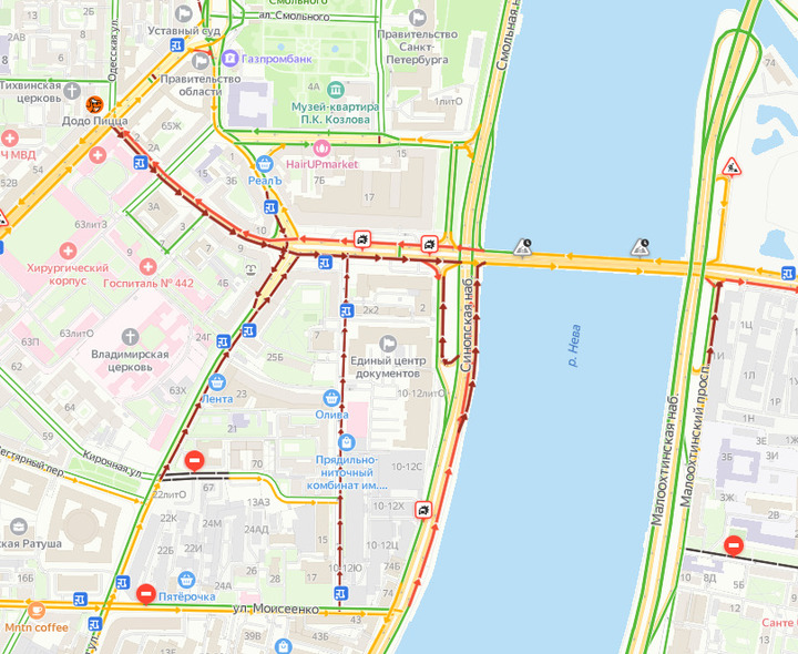 Карта спб для автомобилистов со знаками