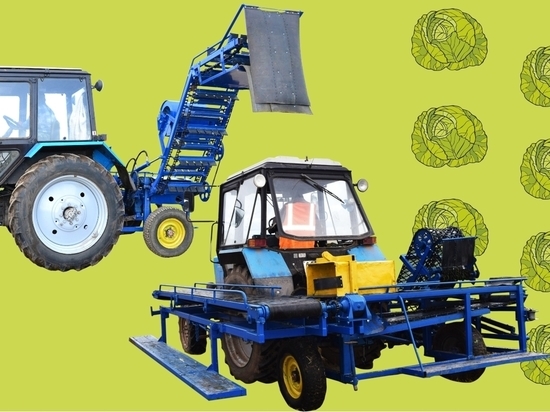 В Чувашии создана оптимизирована машина для уборки капусты с полей