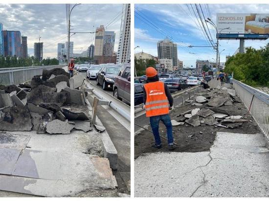 Ремонт моста на Октябрьской магистрали начали после предупреждения от новосибирской прокуратуры