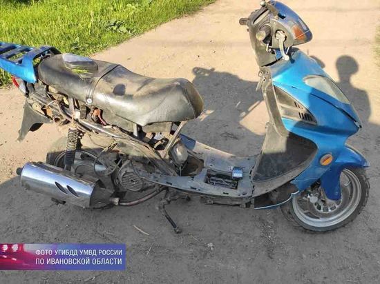 В Ивановской области виновником аварии стал скутерист