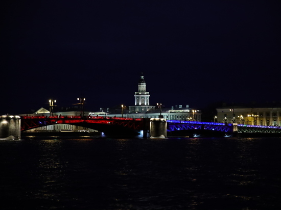 Дворцовый мост засияет триколором в честь Дня России