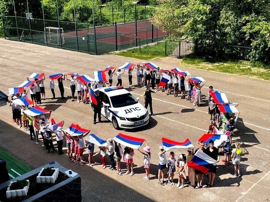 «Живое» сердце в цветах триколора выстроили под Великим Новгородом