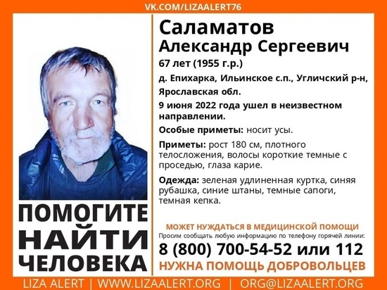 В Тутаевском районе трое суток ищут пропавшего пенсионера