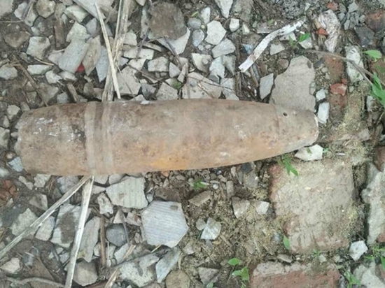 В Ижевске при хозработах на ул. Донская был обнаружен артиллерийский снаряд