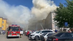 В Казани горит здание арт-резиденции "Созвездие-Йолдызлык": видео 