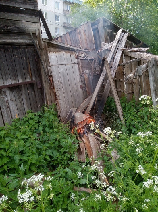 В Тверской области дети подожгли сарай