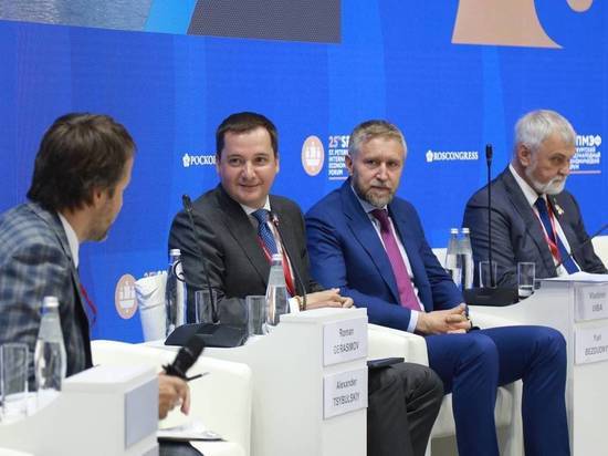 На площадке «Арктика – территория диалога» XXV Петербургского международного экономического форума губернатор сделал акцент на ключевых отраслях экономики региона