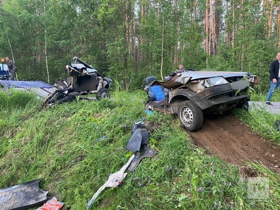 В Татарстане машину пьяного водителя под Челнами разорвало пополам