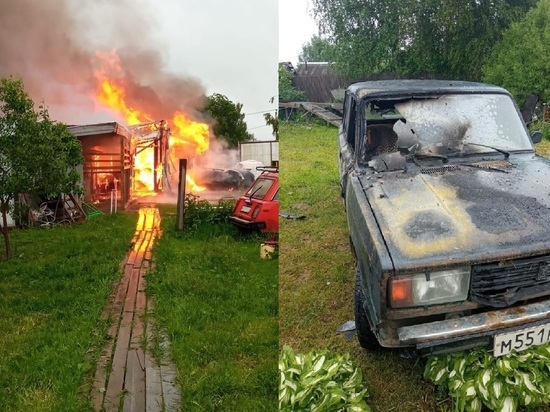 В Карелии сгорела ферма: в огне исчезли постройки, куры, бык