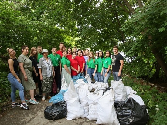 Пензенские волонтеры убрали мусор у Самоварника