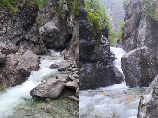 На «Первом» водопаде в Бурятии отвалился камень