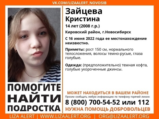 14-летняя школьница из Кировского района пропала в Новосибирске