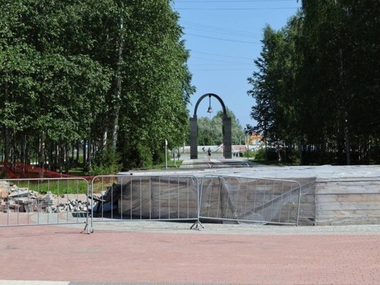 В Нижневартовске фонтан отремонтируют к середине июля