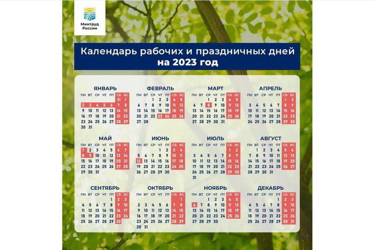 Календарь праздника на 23 год