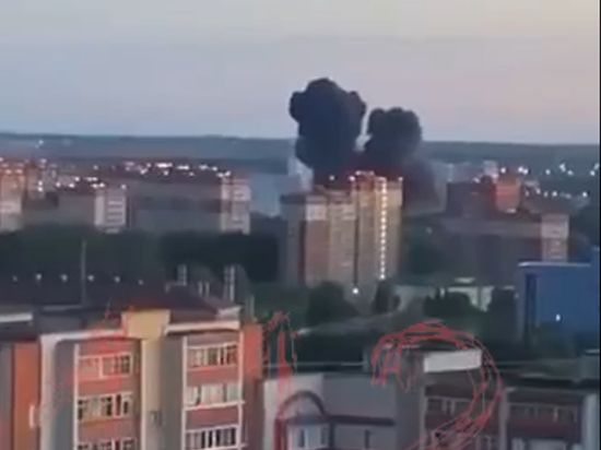 Появилось видео падения Ил-76 под Рязанью