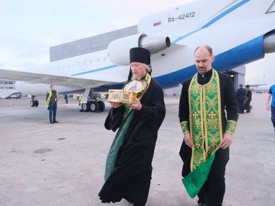 Ковчег с мощами преподобного Сергия Радонежского доставили в Красноярск