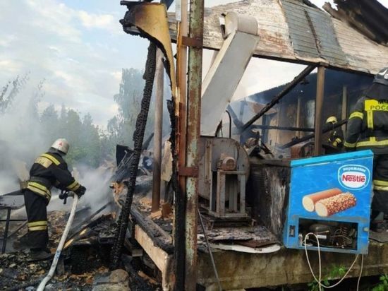 В Муроме дотла сгорел промышленный холодильник