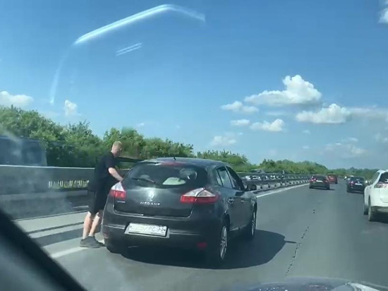 26 июня на Солотчинском шоссе образовалась пробка из-за аварий