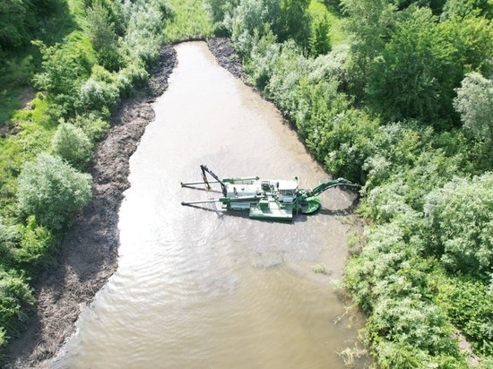 В Белгородской области почистили корочанский пруд