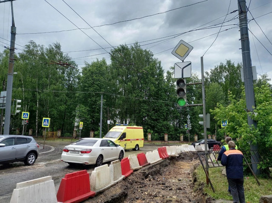 В Йошкар-Оле «передвинут» светофор на улице К. Либкнехта