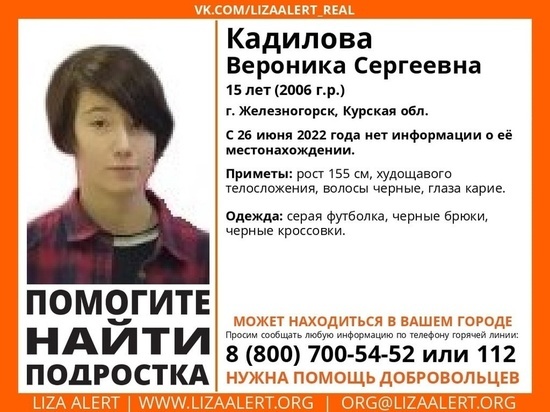 В Курской области третьи сутки ищут девушку-подростка в возрасте 15 лет