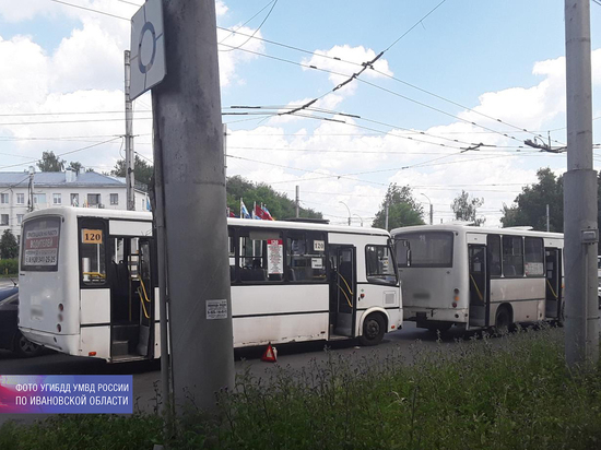 В Иванове, в результате аварии двух автобусов, травмы получила пенсионерка