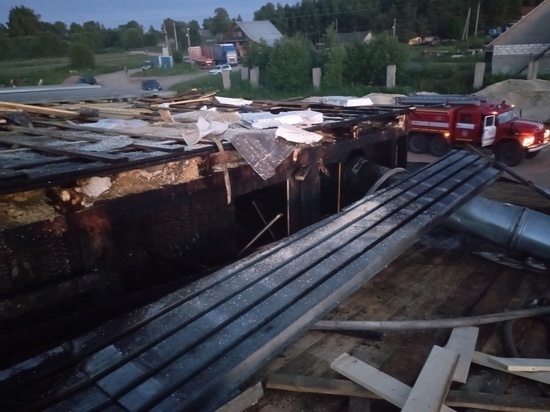Цех по переработке древесины сгорел в Бабушкинском районе