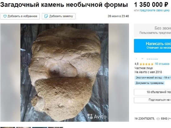В Белгородской области за 1,3 млн рублей продают «загадочный» камень с огорода