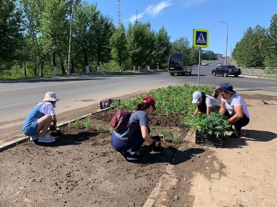 Участники конкурса красоты и мужества озеленяли Кызыл