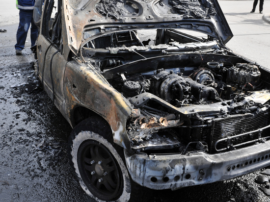 Неизвестный поджег тополиный пух и спалил припаркованный автомобиль на Бухарестской