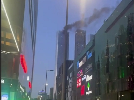 Пожар в «Москва-Сити» попал на видео