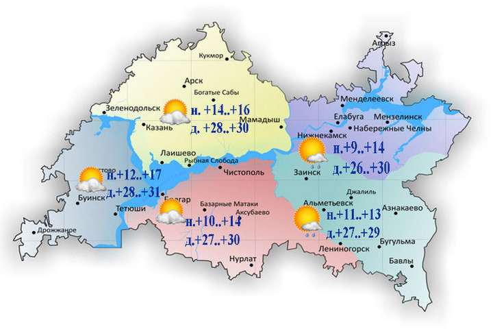 Погода казань сегодня карта