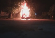 На улице Братиславской в Рязани сгорел автомобильный прицеп