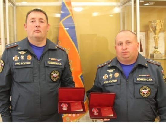 Двое воронежских спасателей получили от президента России "Медали за отвагу на пожаре"