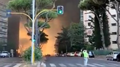 Черный дым и стена огня: в Риме сгорел парк Ченточелле