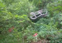 В Симферопольском районе Крыма в результате падения автомобиля с людьми в пропасть погибли два человека