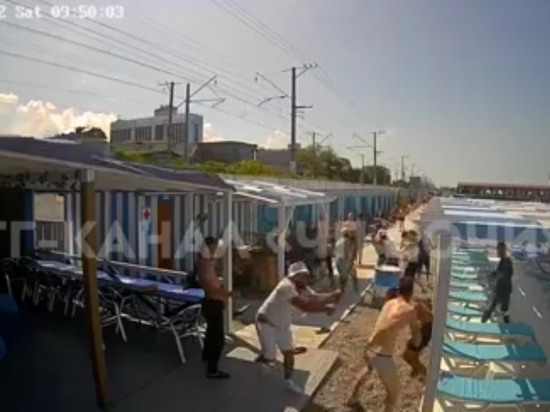 Группа молодых людей устроила драку на пляже в Сочи