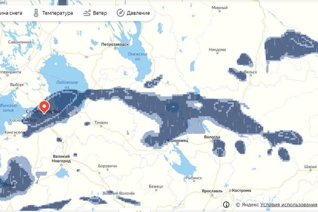 Карта дождя петербург