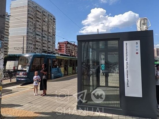 В Краснодаре появилась первая остановка с кондиционером