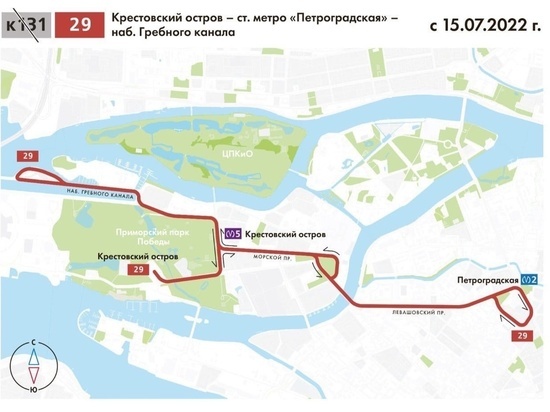 Новые автобусы свяжут Крестовский остров со станцией метро «Петроградская»
