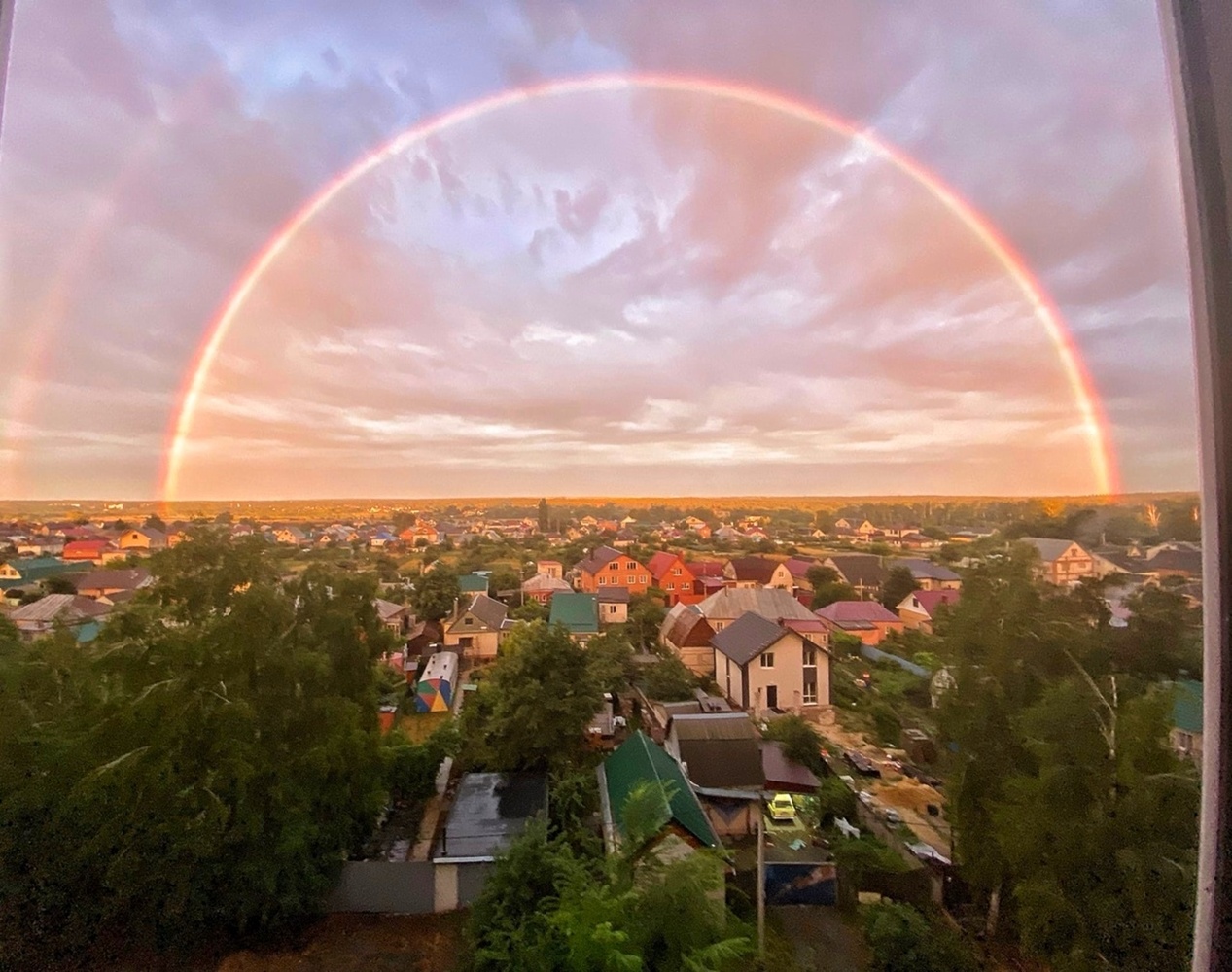 Воронежцев поразила сегодняшняя радуга