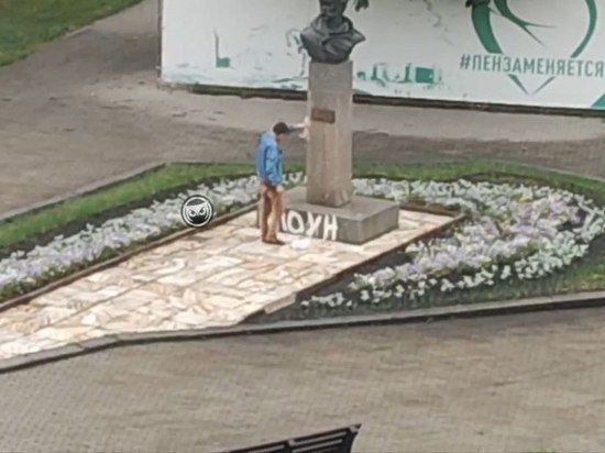 В Пензе полицейские и росгвардейцы задержали вандала, надругавшегося над памятником