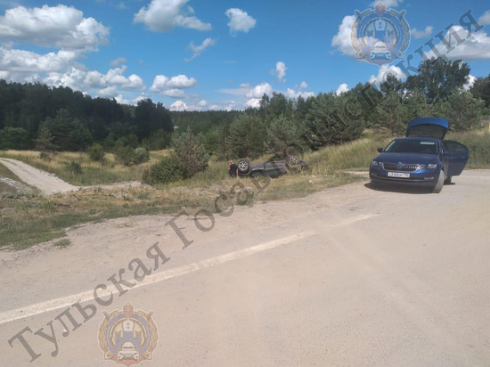 В Заокском районе 16 июля перевернулась иномарка с 8-летним ребёнком
