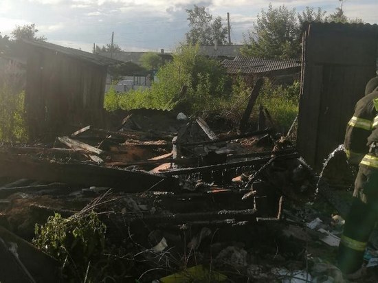 В ЕАО женщина тушила сарай, пока тот не сгорел