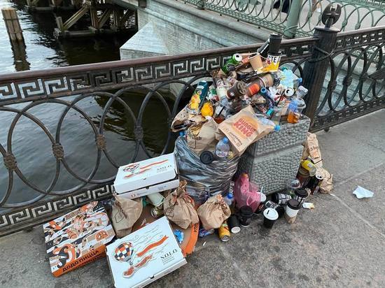 Во время Дня города в Тихвине вандалы повредили два арт-объекта и подожгли мусорку