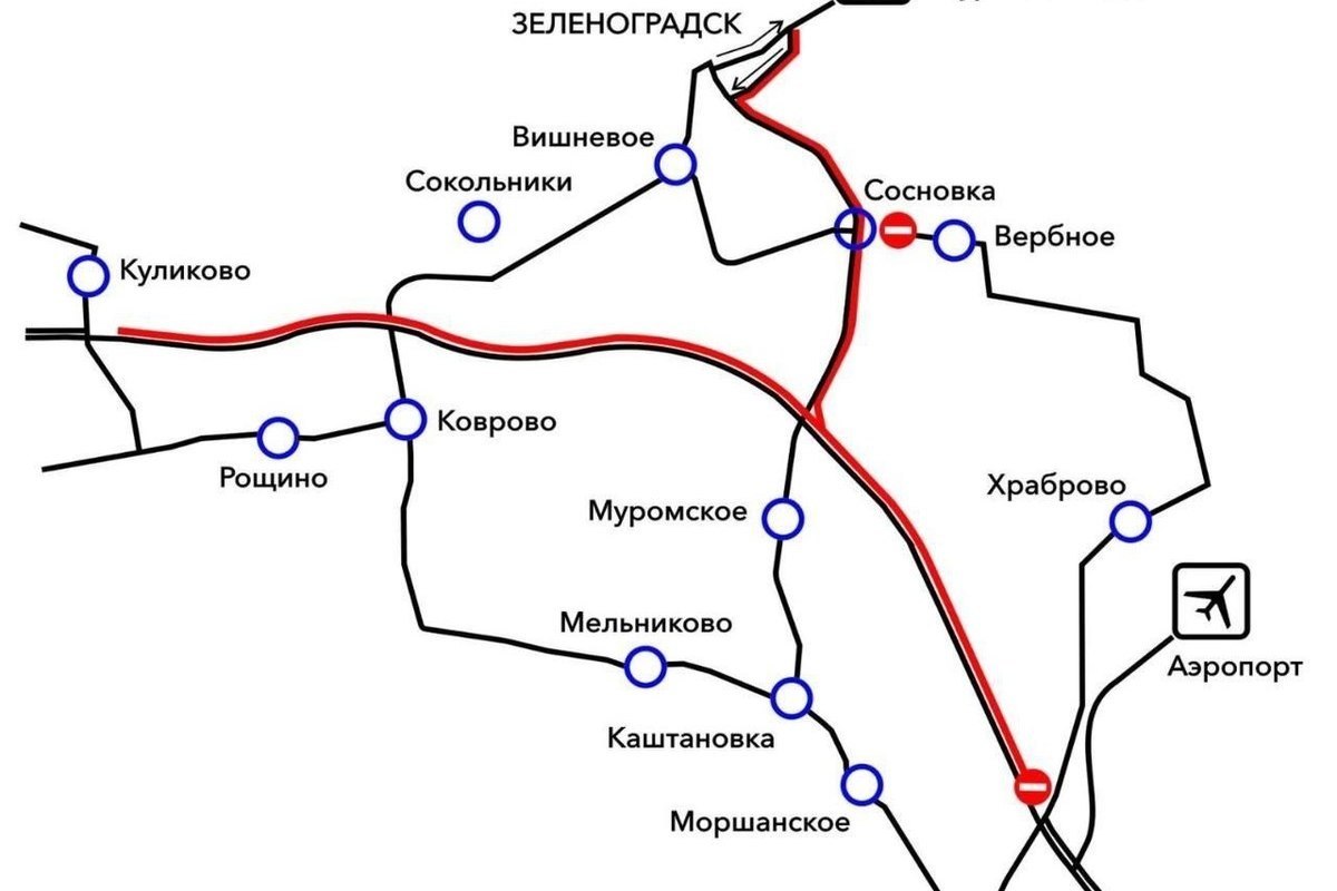 Приморское кольцо калининград схема