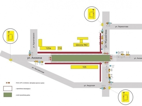 Перекрёсток Анохина и Журавлёва перекроют из-за ремонта теплотрассы в Чите